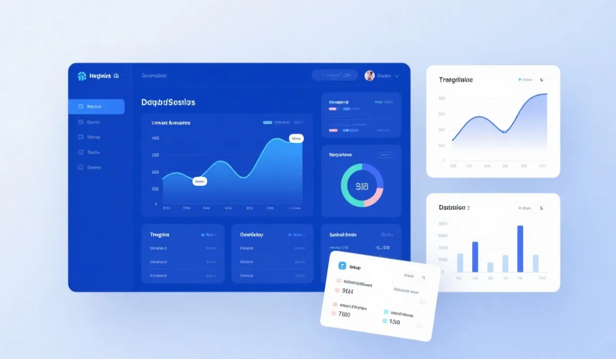 数据看板与趋势图示意